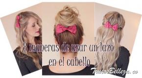 8 maneras de usar un lazo/mo�o en el cabello 